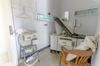 abandoned factory staff medical exam room