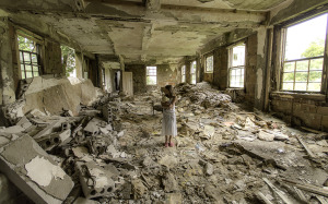Little Girl in abandoned poorhouse by Freaktography