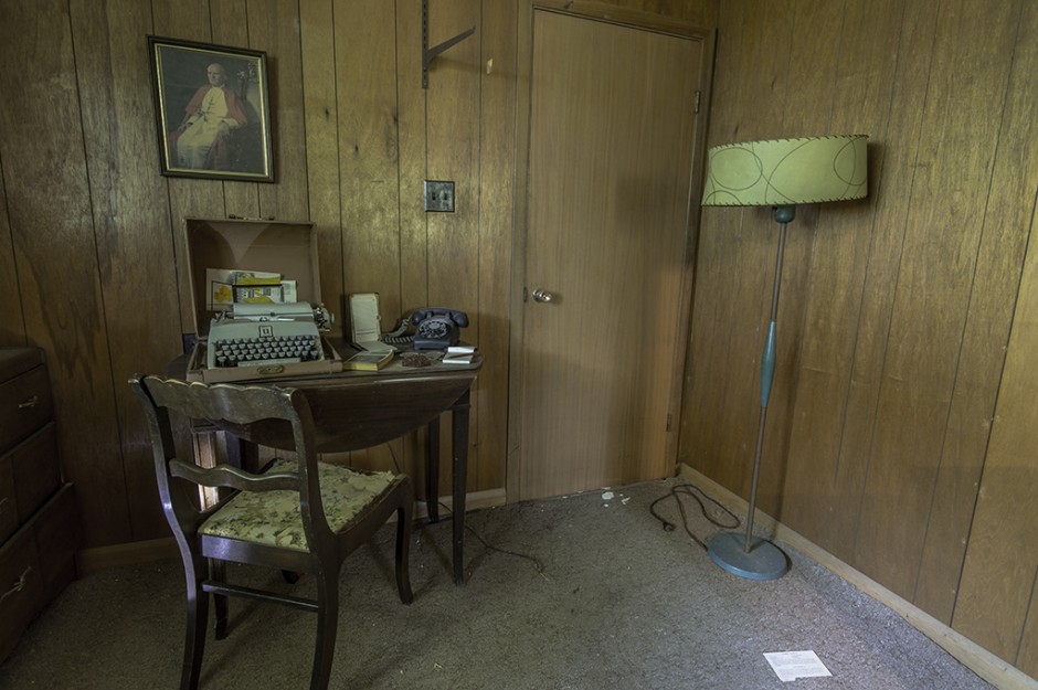 photography prints of Office in an old abandoned house