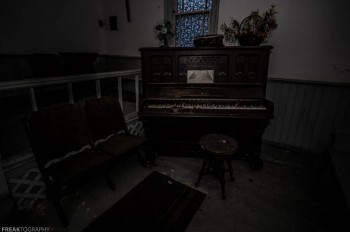 Piano in a Dark Abandoned Church