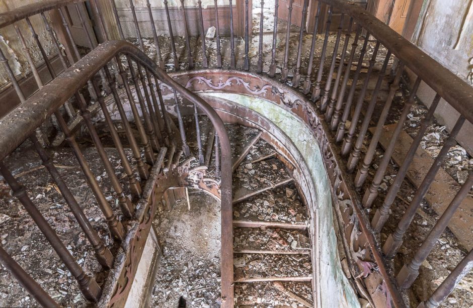 Abandoned House Spiral Staircase.