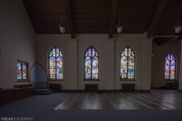 Abandoned Church, Freaktography, abandoned, abandoned ontario church, abandoned photography, abandoned places, church, creepy, decay, derelict, haunted, haunted places, photography, stained glass, stained glass windows, urban exploration, urban exploration photography, urban explorer, urban exploring, windows