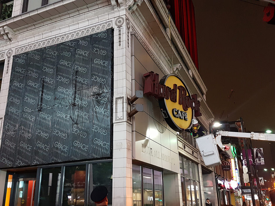 Freaktography Hard Rock Cafe Toronto Sign Removal