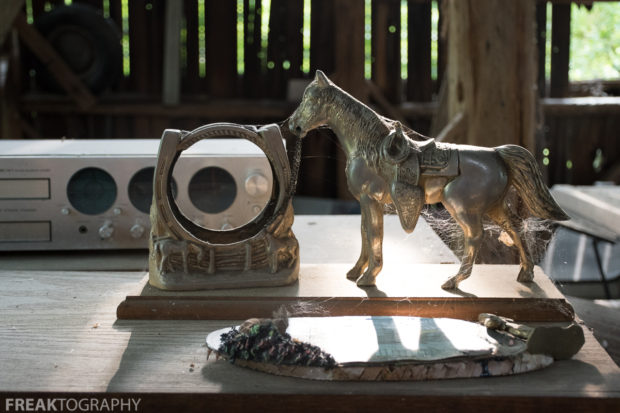 Items found outside and in the barn of this abandoned time capsule house by freaktography