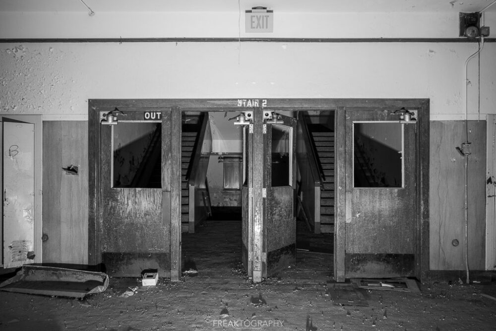 abandoned detroit cooley high school  doors