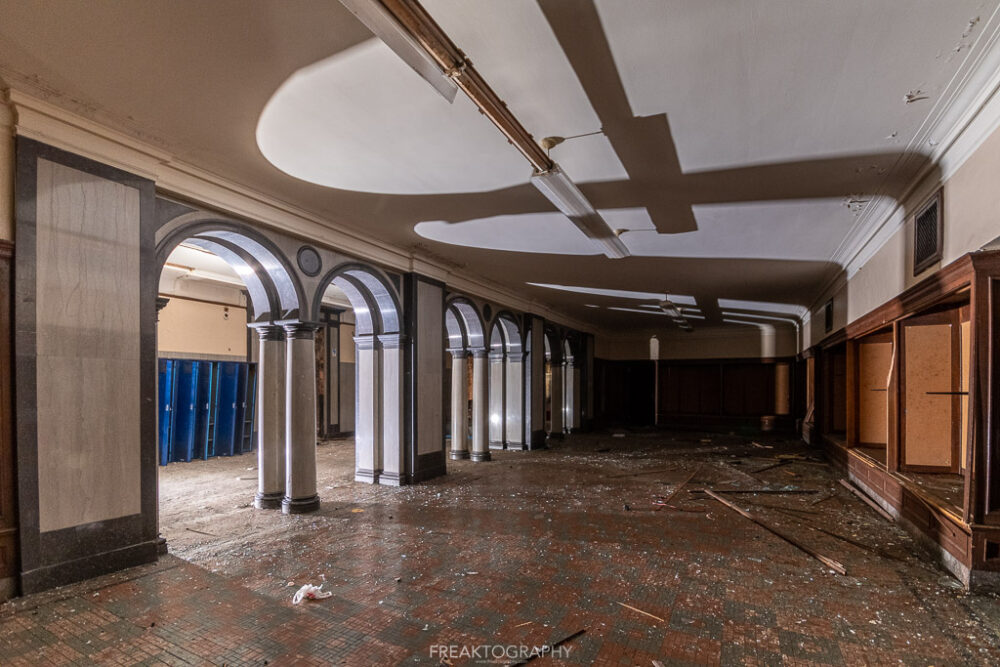 abandoned detroit cooley high school  office