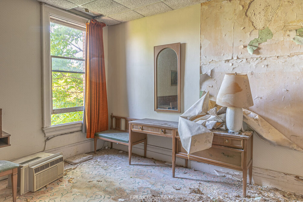 Abandoned Hotel Room and Window