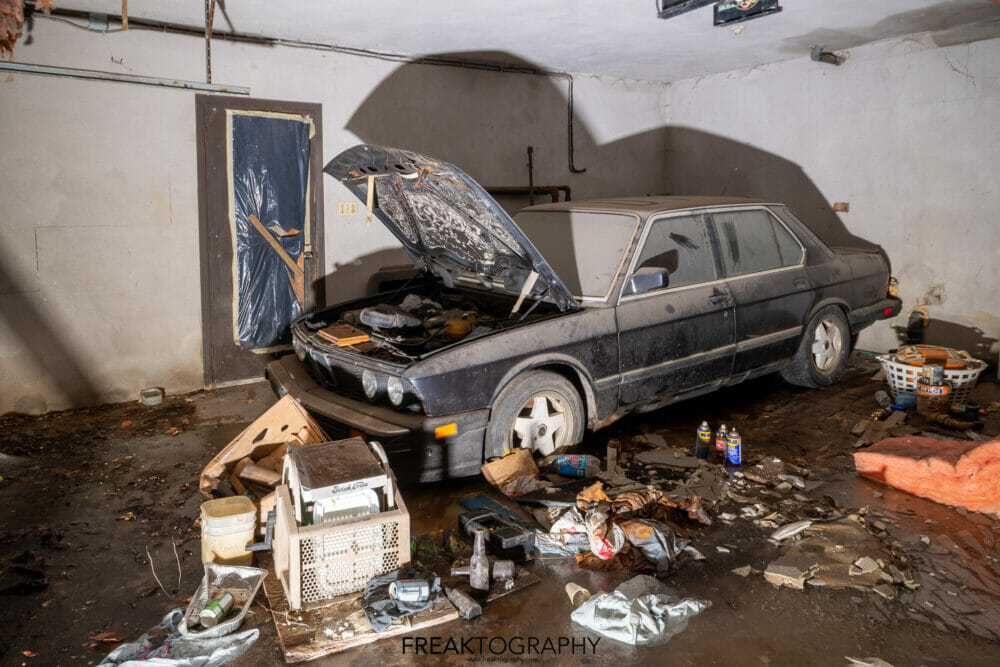 Abandoned House with Abandoned Luxury BMW