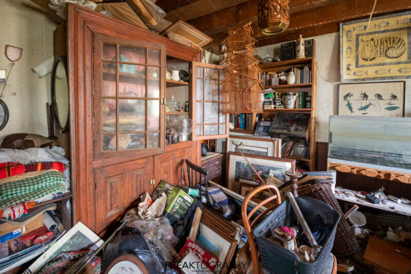 abandoned time capsule cabin hoarder house