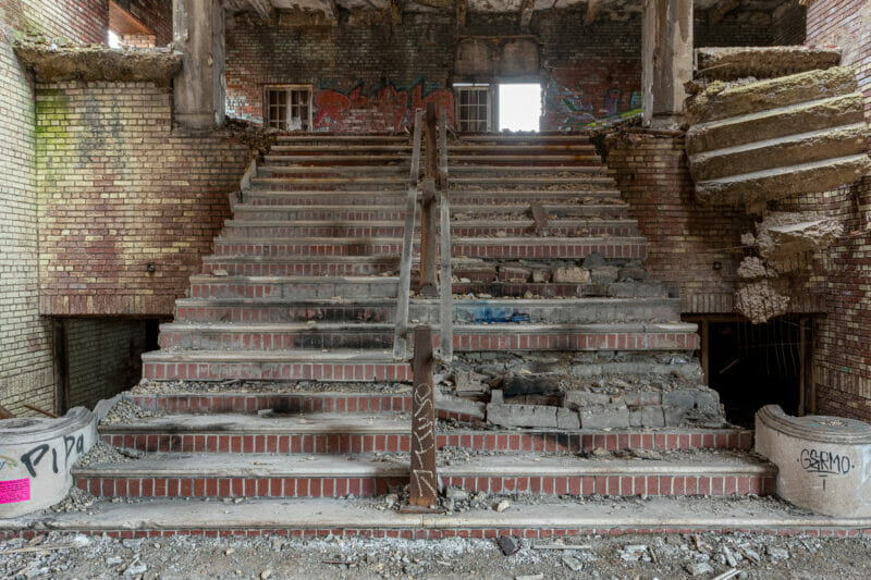 abandoned memorial hall gary indiana