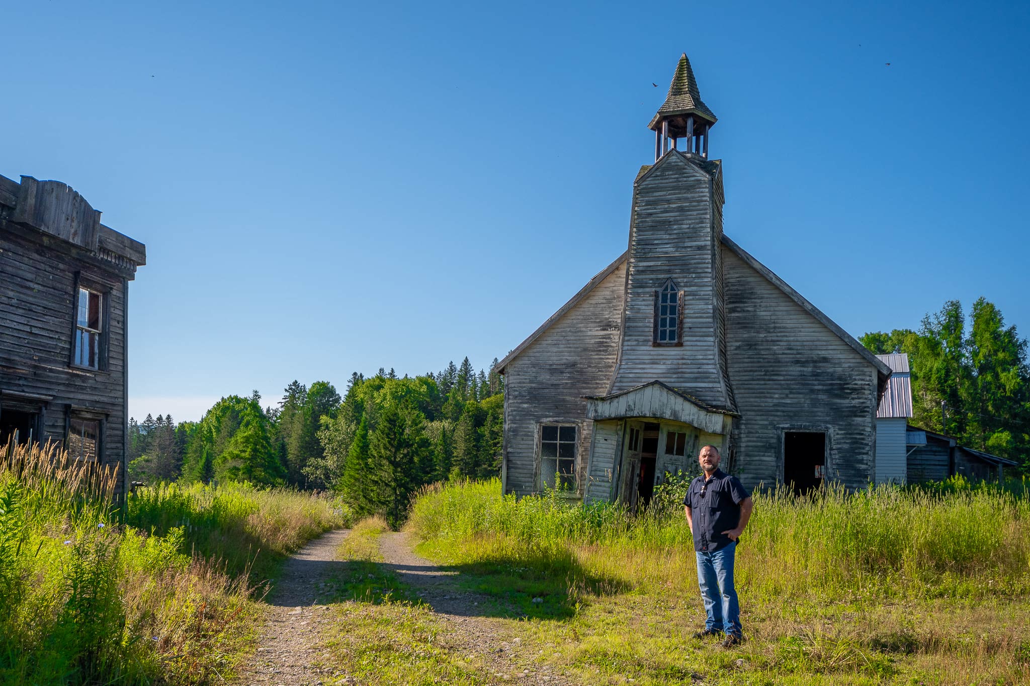 exploring an abandoned ghost town