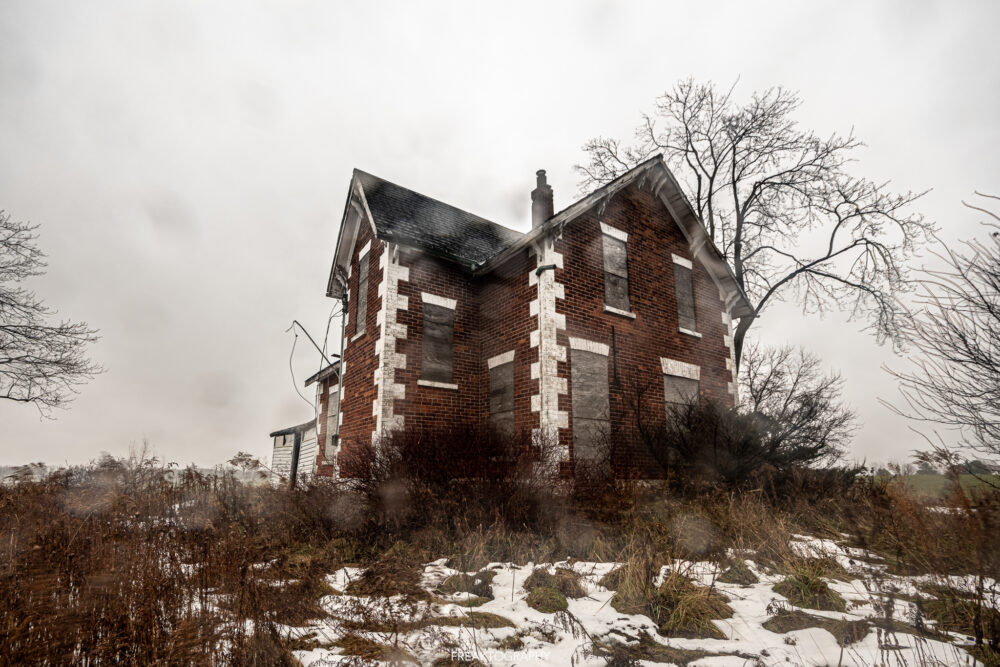 classic abandoned 1800s farm house
