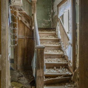 Abandoned Staircase, Ontario – Natural Light and Decay Photography Print