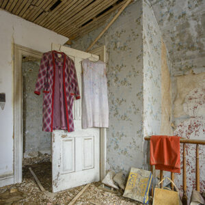 Abandoned Bedroom Hanging Clothes Print