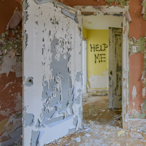 Help Me Abandoned House Wall Print