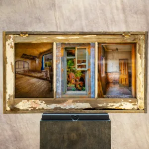 Reclaimed Window Shadowbox Triptych