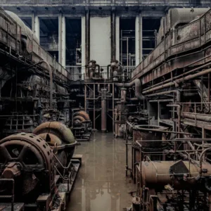 Abandoned Power Plant Turbine Hall