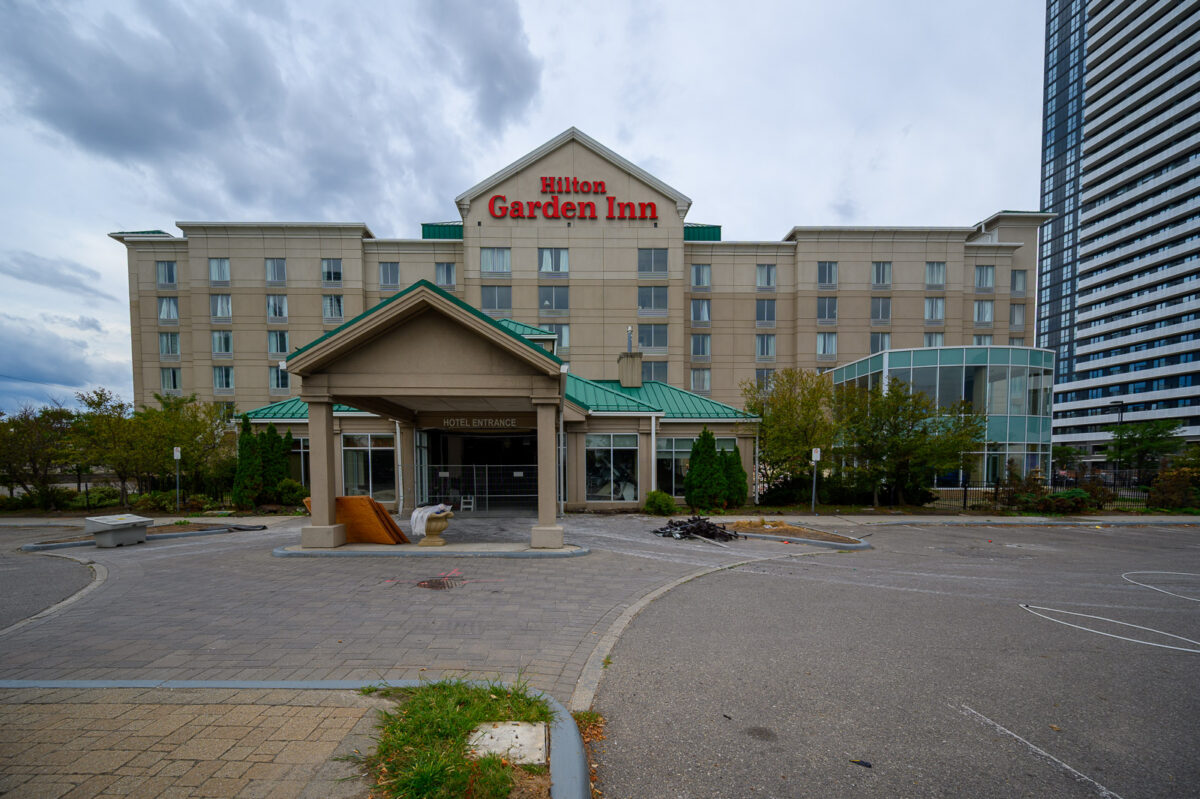 abandoned hilton garden inn